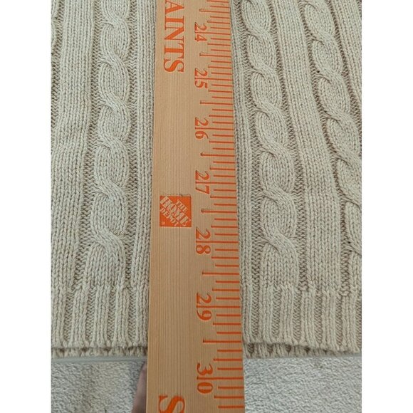 Croft & Barrow Cable Knit Sweater Womens Size 2X Cream Shawl Collar Pullover - Picture 8 of 8